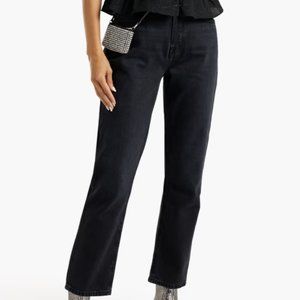 FRAME Denim Le Original High-rise Straight-leg Jeans Black Sz 26